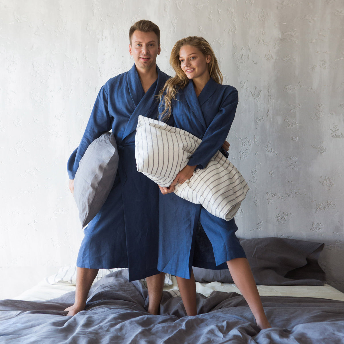 Matching Linen Bathrobes