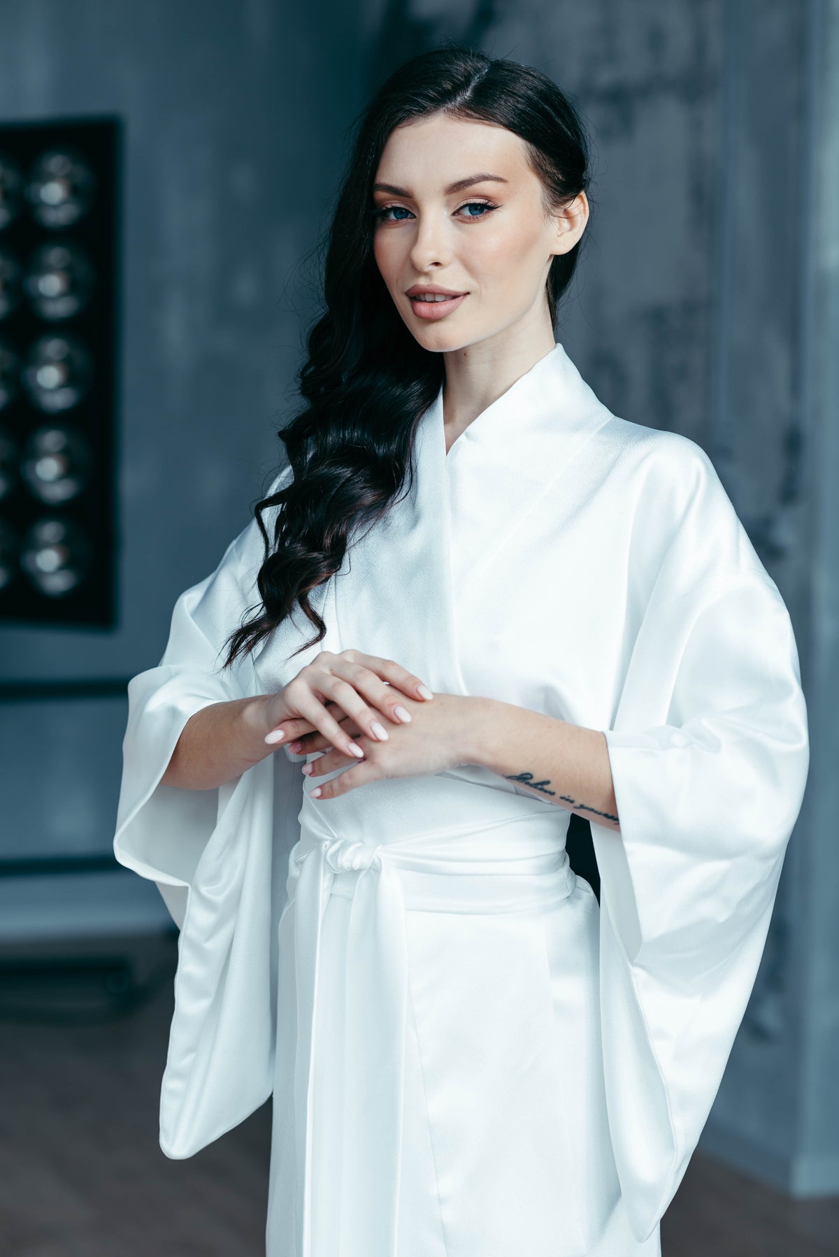 Traditional kimono, collar and lining detail