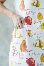 Cotton canvas apron for cooking and baking, front view