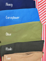 Cotton canvas drill colour range for split leg aprons