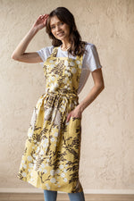 No tie cross back apron for women