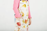 Printed kids apron with pocket, front view