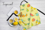 Chevron print kids chef apron, styled