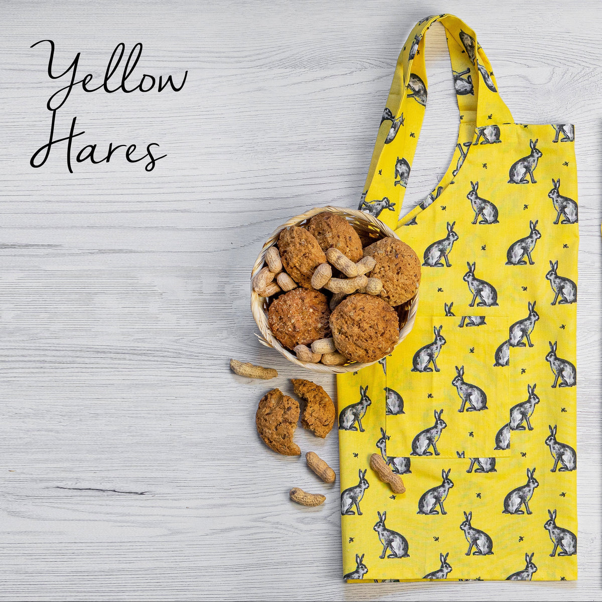 Cross back strap detail on the kids pinafore apron