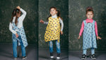 Taupe foxes print kids apron