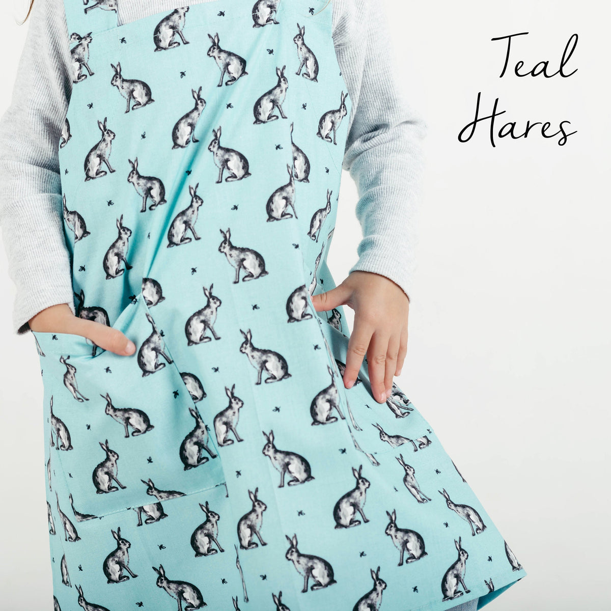 Matching adult and kids pinafore aprons