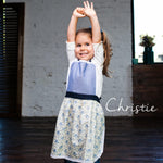 Printed lace apron, gift for girls