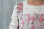 No ties apron for kids, full length view
