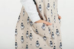 Pinafore apron for children, fabric pattern detail