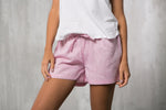Linen pyjama shorts and cami set