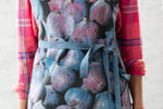 Printed kitchen apron with pocket, cotton chef apron