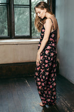 Floral print viscose cami top with adjustable straps