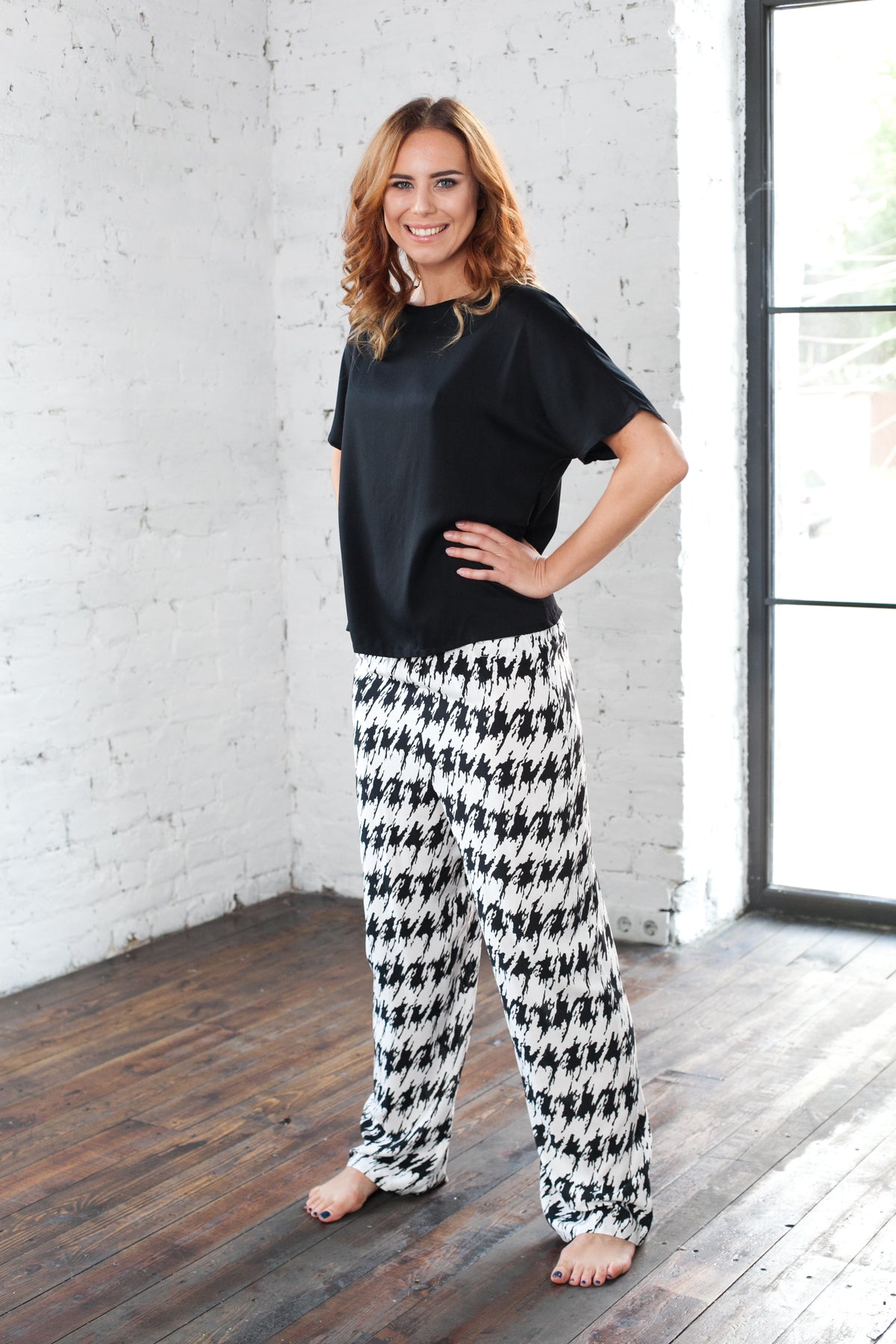 Viscose robe, full length view