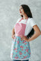Lace apron for women, retro pinny style, front view