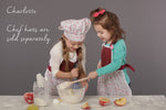Kids lace apron for girls, front view