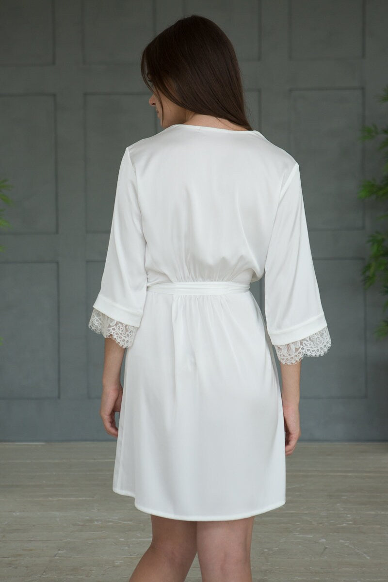 Cream dressing gown styled, regular length