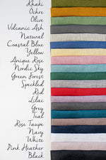 Kids craft apron, natural linen colourway shown