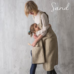 Kids linen pinafore, matching adult version