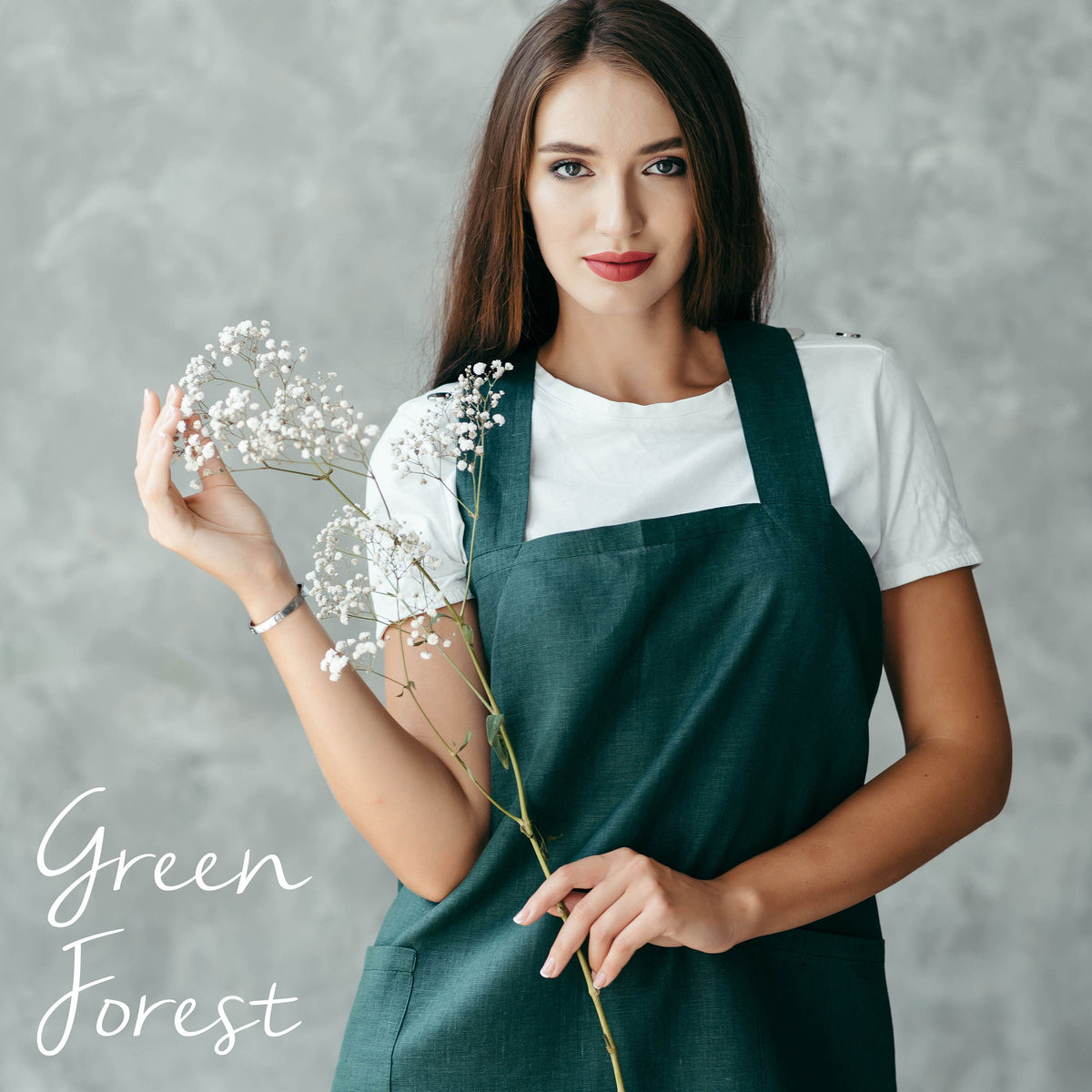 Crossback pinafore full view, sand colourway