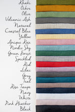 Anniversary gift robe, linen bathrobe detail