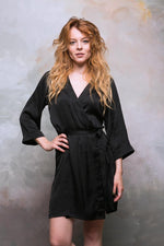Wedding robes set, grey matching colour scheme
