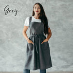 Linen apron colour swatches, full range shown