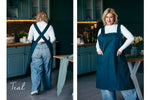 Artist smock apron, navy colourway shown