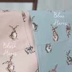 Dog print apron, fabric and print detail