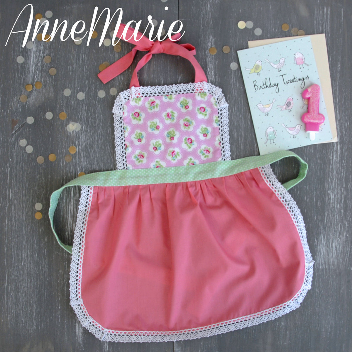 Lace apron for women, full length view